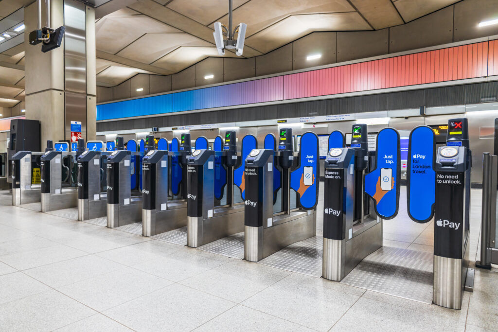 Automated ticket barriers at train station