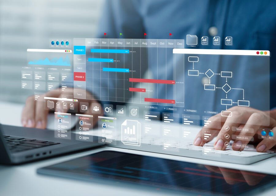 Futuristic Project Controls Dashboard